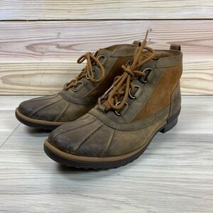 UGG Waterproof Duck Boots Womens 11 Leather Shearling Waterproof 1095156